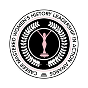 career mastered womens history leadership in action award logo